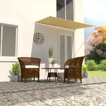 vidaXL Auvent rétractable 200x150 cm Jaune et blanc