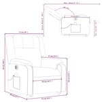 vidaXL Fauteuil inclinable de massage électrique noir similicuir
