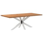 vidaXL Table à manger marron clair bois de chêne massif rectangulaire