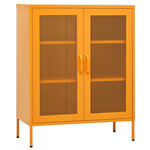 vidaXL Armoire de rangement Jaune moutarde 80 x 35 x 101 5 cm Acier