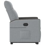 vidaXL Fauteuil inclinable Gris clair Tissu