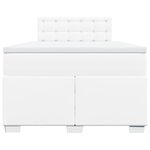vidaXL Sommier à lattes de lit avec matelas blanc 120x190cm similicuir