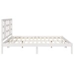 vidaXL Cadre de lit sans matelas blanc 200x200 cm bois massif