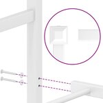 vidaXL Cadre de lit métal avec tête de lit blanc 140x190 cm