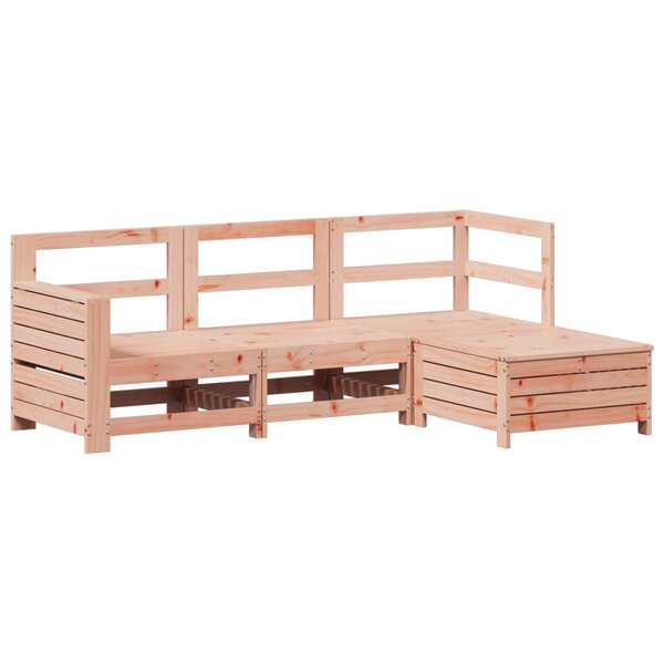 vidaXL Salon de jardin 4 Pièces bois massif sapin de douglas