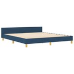 Lit vidaXL bleu 180x200 cm en tissu