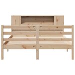 vidaXL Lit bibliothèque sans matelas 150x200 cm bois massif de pin