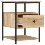 vidaXL Table de chevet chêne sonoma 40x42x56 cm bois d'ingénierie