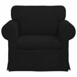 vidaXL Canapé Noir 95 x 82 x 80 cm tissu