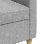 vidaXL Canapé à 3 places Gris clair 210 cm Tissu