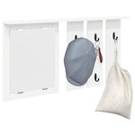 vidaXL Porte-manteau mural Blanc 85 x 10 x 45 cm Bois d'ingénierie
