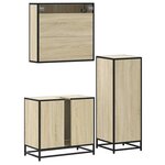 vidaXL Ensemble de meubles de salle de bain 3 Pièces chêne sonoma