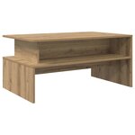 vidaXL Table basse chêne artisanal 90 x 55 x 42.5 cm Bois d'ingénierie