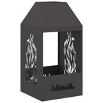 vidaXL brasero Noir 50x50x100 cm Acier