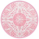 vidaXL Tapis d'extérieur ARAKIL rose Ø120 cm PP
