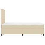 vidaXL Lit à ressorts avec matelas Crème 120 x 190 cm tissu