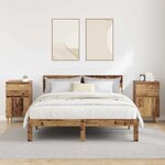 vidaXL Cabinet de chevet avec tiroir 2 Pièces Bois ancien 40 x 35 x 70 cm