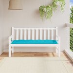 vidaXL Coussin de banc de jardin turquoise 150x50x7 cm tissu oxford