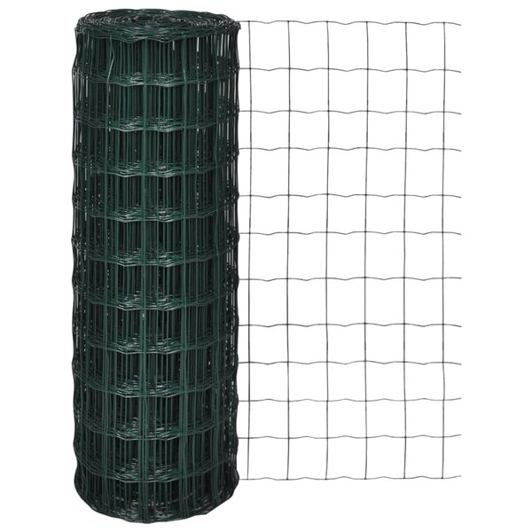 vidaXL Clôture euro Acier 25 x 1 2 m Vert