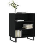 vidaXL Buffet noir 57x35x70 cm bois d’ingénierie