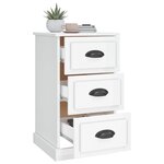 vidaXL Table de chevet blanc brillant 39x39x67 cm bois d’ingénierie