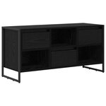 vidaXL Meuble TV Chêne noir 100 x 36 x 49 5 cm Bois d'ingénierie