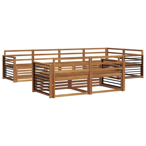 vidaXL Ensemble de canapés d'extérieur 7 Pièces Naturel