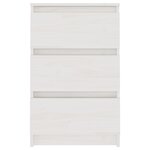 vidaXL Table de chevet Blanc 40x29 5x64 cm Bois de pin solide