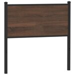 vidaXL Tête de lit chêne marron 80 cm bois d'ingénierie et acier