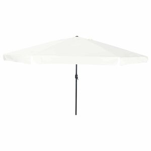 vidaXL Parasol de jardin Blanc et Noir 395 x 395 x 245 cm