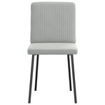 vidaXL Chaises à manger lot de 6 gris clair velours