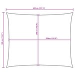 vidaXL Voile de parasol tissu oxford rectangulaire 3x4 m beige
