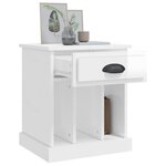 vidaXL Tables de chevet 2 Pièces blanc brillant 43x36x50 cm