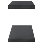 vidaXL Étagères murales 2 Pièces 100x23 5x3 cm noir acier inoxydable
