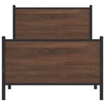 vidaXL Cadre de lit en métal sans matelas chêne marron 100x190 cm