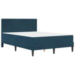 vidaXL Cadre de lit avec matelas Bleu 160 x 200 cm Velours