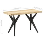 vidaXL Table de salle à manger 120x60x76 cm Bois solide de manguier