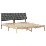 vidaXL Cadre de lit avec tête de lit rembourrée Marron 180 x 200 cm