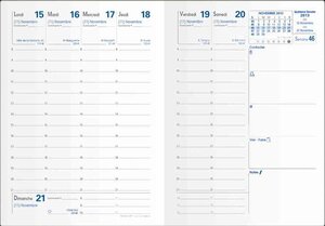 Agenda randonnée couv plast grainée noir 9 x 12 5 cm quovadis