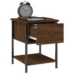 vidaXL Tables de chevet 2 Pièces chêne marron 34x35 5x45 cm