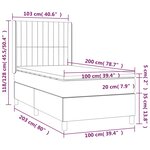 vidaXL Sommier à lattes de lit avec matelas Crème 100x200 cm Tissu