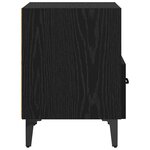 vidaXL Cabinet de chevet avec tiroir Chêne noir 40 x 35 x 47.5 cm