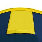vidaXL Tente de camping pour 4 personnes Bleu marine/jaune