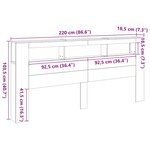 vidaXL Tête de lit à LED vieux bois 220x18 5x103 5cm bois d'ingénierie