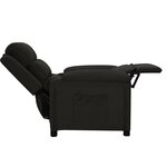 vidaXL Fauteuil inclinable Noir Tissu