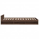 vidaXL Cadre de lit avec tiroir sans matelas chêne marron 75x190 cm