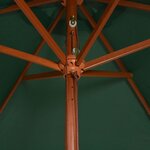 vidaXL Parasol avec poteau en bois 200 x 300 cm Vert