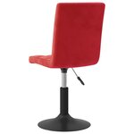 vidaXL Chaises à manger pivotantes lot de 6 rouge bordeaux velours