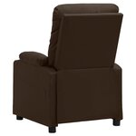 vidaXL Fauteuil inclinable électrique Marron Similicuir