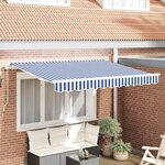 vidaXL Auvent Rétractable Bleu 300 x 200 cm tissu